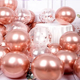 elvesmall 20pcs Champagne Rose Gold Confetti Latex Balloons Birthday Party Decorations Kids Adult Girl Boy Baby Shower Wedding Supplies