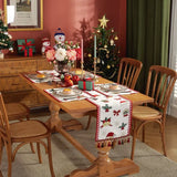 elvesmall  Christmas Table Runner Table Path Christmas Decoration Home Table Setting Dining Vintage Wedding Family Party Christmas Placemat