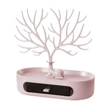 elvesmall  New Upgraded Deer Jewelry Storage Rack Drawer Design Tree Antler Shape Earrings Necklace Ring Jewelry Display Stand Tray Cases