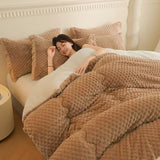 elvesmall New Super Thickened Warm Winter Blankets for Beds Artificial Lamb Cashmere Weighted Blankets Soft Fluffy Warmth Comforter Duvet