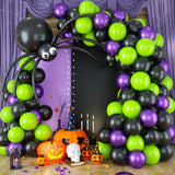 elvesmall Halloween Balloon Arch Garland Kit with Big Spider DIY Balloons & Eye Balloons for Halloween Party Home Garden Outdoor Decor