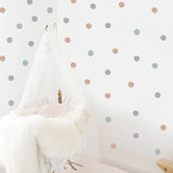 elvesmall 1PC Watercolor Mint Green Polka Dot Stickers Children Room Kindergarten Decorate Gift Wall Stickers Room Decor Aesthetic Sticker