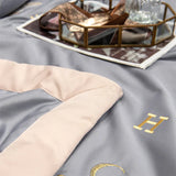 elvesmall  4pcs Satin Sheets Set Luxury Silky Satin Bedding Set with Deep Pocket, 1 Duvet cover+ 1 Flat Sheet + 2 Pillowcases