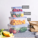 elvesmall Sealed Food Storage Plastic Containers Food Keeper Boxes Fruit and Vegetables Airtight Fresh Watertight Kitchen Items for Home