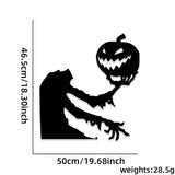 elvesmall Halloween Decoration Room Door Stickers Window Decor Skeleton Hand Pumpkin DIY Devil Witch Hat Glass Window Stickers Ghost