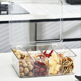 elvesmall Plastic Tea Bag Storage Box Stackable Transparent with Lid Storage Container Acrylic Organizer Coffee