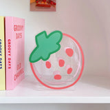 elvesmall Kawaii Transparent Acrylic Pen Holder Desktop Organizer INS New Fashion Cute Bear Bunny Office Stationery Cosmetics Storage Box