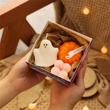 elvesmall Halloween Decoration Aromatherapy Small Ornament Aromatherapy Cute Halloween Cartoon -Pumpkin Ghost Aromatherapy Candle Set