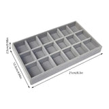 elvesmall Velvet Jewelry Storage Box Necklace Stackable Display Tray Bracelet Earring Organizers DIY Handicrafts Drawer Box Organizer Box