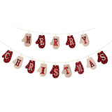 elvesmall  Christmas Banner Hanging Merry Christmas Tree Santa Claus Elk Socks Pulling Flag Home DIY Xmas Party Decoration