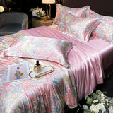 elvesmall Fashion Duvet Cover Set Luxury Bedding Sets Soft Comforter Quilt Cover Fitted Bed Sheet Pillowcase Queen King Size Bed Linen