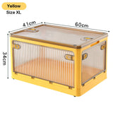 elvesmall Foldable Storage Box Closet Organizer With Wheels Stackable Sundries Organizer Clothes Quilts Toys Books Storage Box