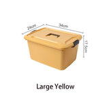 elvesmall Plastic Sundries Storage Box with Handle Large Capacity Cosmetics Toy Snack Clothes Organizer Baskets Containers Home Gadgets