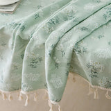 elvesmall  Floral Curtains 1 Panel Short Drapes Tassel Rod Pocket Semi-Sheer Boho Daisy Bedroom Living Room Farmhouse Rustic Window Curtain