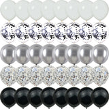 elvesmall 40PCS Silver Pearl Metal Latex Party Confetti Balloons Birthday Wedding BabyShower Decorations New year Globos