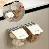 elvesmall Wall Mounted Storage Box Kitchen Storage Basket Transparent Vegetable Storage Box Spice Organizer Wall Mounted Food Container