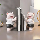 elvesmall Cure Series Cat Ornaments, Bookshelves, Living Room, Home Decorations, Study Bedroom, Tabletop Decorations, Birthday Gifts