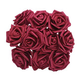 elvesmall 25Pcs 8cm PE Foam Rose Head Artificial Rose Flower Bouquet For Home Wedding Birthday Party Table Decor Valentines Day Gift Craft