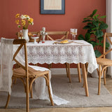 elvesmall Floral Table Path Vintage Lace Tablecover Lace Tablecloth Hotel Home Birthday Wedding Party Banquet Decor Supply Table Runner