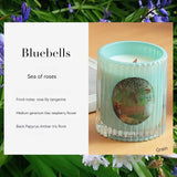 elvesmall 6.35OZ Luxury Decoration Candle Scented Candle In Glass Jar Unique Stripe Large Aromatic Candle for Wedding Roman Decoration