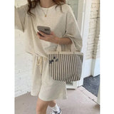 elvesmall  Summer Sleepwear Women Pajamas Shorts Sets Korean Style Pijama Casual Loungewear Two Piece Set Night Wear Loose Home Suit