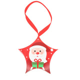 elvesmall 8pcs Star Shape Christmas Candy Box DIY Paper Treat Gift Boxes with Ribbon Merry Christmas Boxes Bag for Home New Year Navidad