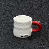 elvesmall  -  Modern Simple Coffee Ceramic Mug Milk fufu Collider with Handle Water Cup Household Breakfast Oatmeal Milk Cup
