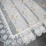 elvesmall  Romantic Embroidery Lace Pink Floral Curtain for Living Room Sheer Voile Drape Princess Bedroom Wedding Home Decoration #E