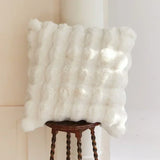 elvesmall  High-end Tuscan Imitation Fur Throw Pillow Luxury High Grade Sofa Cushion Super Soft  Plush Seat Cushion/Back Cushions Pillows