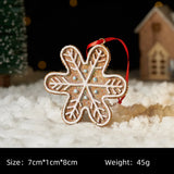 elvesmall  Christmas Decorations Snowflake Gingerbread Man Christmas Tree Pendant Christmas Reindeer Black Bear Elf Decorations Pendant