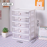 elvesmall Stationery Storage Box Desktop Student Ins Drawer Pen Cabinet Office Tape Hair Accessories Kawaii Sundries Organizer