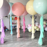 elvesmall 2PCS/packs 18 inch Macaron Pastel Balloons Jumbo Big Engagement Wedding Decoration Happy Birthday Air Candy Matte Balon