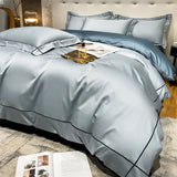 elvesmall  Embroidery Bedding Sets Egyptian Cotton Bed Sheet Set Luxury Duvet Cover Bedsheet Bed Linen Pillowcase 5 Stars Hotel Bedclothes