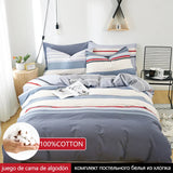 elvesmall  High Quality Cotton Bedding Set Duvet Cover with Pillowcases Breathable Sweat-wicking Plenty of Sizes Available