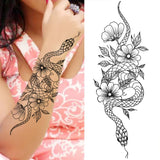 elvesmall Women's Fashion Flower Temporary Tattoos Sticker Fake Rose Feather TatooS Decal Waterproof Body Art Legs Arm Tatoos For Women