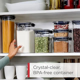 elvesmall  Rubbermaid Brilliance BPAFree Food Storage Containers with Lids Airtight for Kitchen and Pantry Organization Set of 14 W/ Scoops