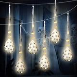 elvesmall  Halloween Decoration Hanging Light Up Spider Egg Sacs Outdoor Decoration Glowing Spider Web Egg Indoor Lighted Gift for Party