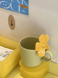 elvesmall  -  Fine Ceramic Flowers Couple Mug Colorful Coffee Cup Afternoon Camellia Tea Cup Home Restaurant Breakfast Milk Mug Birthday Gift