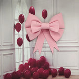 elvesmall  Christmas Big Bow DIY Giant Bow Wall Hanging Pendant Ornament Christmas Home Decor New Year Party Prop Indoor Outdoor Decoration