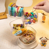 elvesmall Makeup Brush Storage Box, Transparent Acrylic Multi-layer Storage Box, Suitable for Dressing Table Rotatable Desktop Storage Box