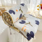 elvesmall Washed Double Gauze Spring Summer Quilt Queen Grade A Lightweight Comforter Soya Fibre Filling Soft Breathable Summer Blanket
