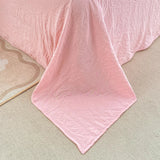 elvesmall Pink Flowers Bedding Set Cartoon Rabbit Floral Duvet Cover Queen Full Twin Size Flat Bed Sheet Pillowcase Kawaii Bed Linen