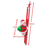 elvesmall  Electric Climbing Ladder Santa Claus Doll Toys Funny Christmas Ornaments Gift New Year Christmas Tree Hanging Home Decor Gifts