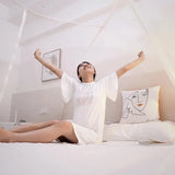 elvesmall Creative Minimalist Style Summer Home Mosquito Net Child Anti-drop Yurt Mosquito Net Big Space Bedroom Double Bed Mosquito Net