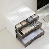 elvesmall Stackable Office Storage Box with Drawers｜ Desk Storage Box with 4 Drawers｜Organize desk accessories
