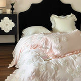 elvesmall  Esthetic 5D rose Bed linen cotton bed cover full set room decor Quilt duvet cover double bed sheets set Comforter bedding set