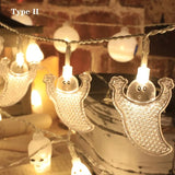 elvesmall  1.5m 10 Led Halloween Pumpkin Ghost Skeletons Bat Spider Led Light String Festival Bar Home Party Decor Halloween Ornament