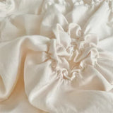 elvesmall Three-dimensional Pinch Pleated Crafts Double Duvet Cover Set 220x240 Solid Twist Flowers King Size Bedding Set Quilt Cover Set
