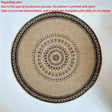 elvesmall 4pcs Bohemian Diameter38cm/15inch Round Insulated Anti-scald Placemat Cup Coaster Mats Non-Slip Kitchen Accessories with Tassels