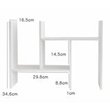 elvesmall Ins Kawaii Desktop Storage Rack Bookshelf DIY Desk Holder Office Desk Organizer Student Combination Cabinet Storage Display Rack